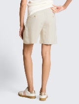 Kratke pantalone od mešavine lana - Bež_6160253