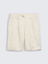 Kratke pantalone od mešavine lana - Bež_6160253
