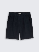 Kratke pantalone od mešavine lana - Plava_2259066