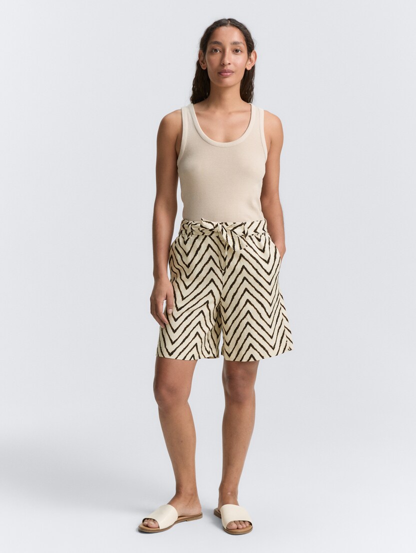  Kratke hlače od mješavine lana - Uzorak/višebojna-1046506-38058-14