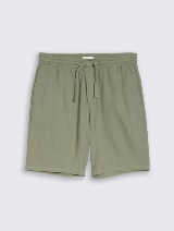 Kratke pantalone od mešavine lana - Zelena_8063162