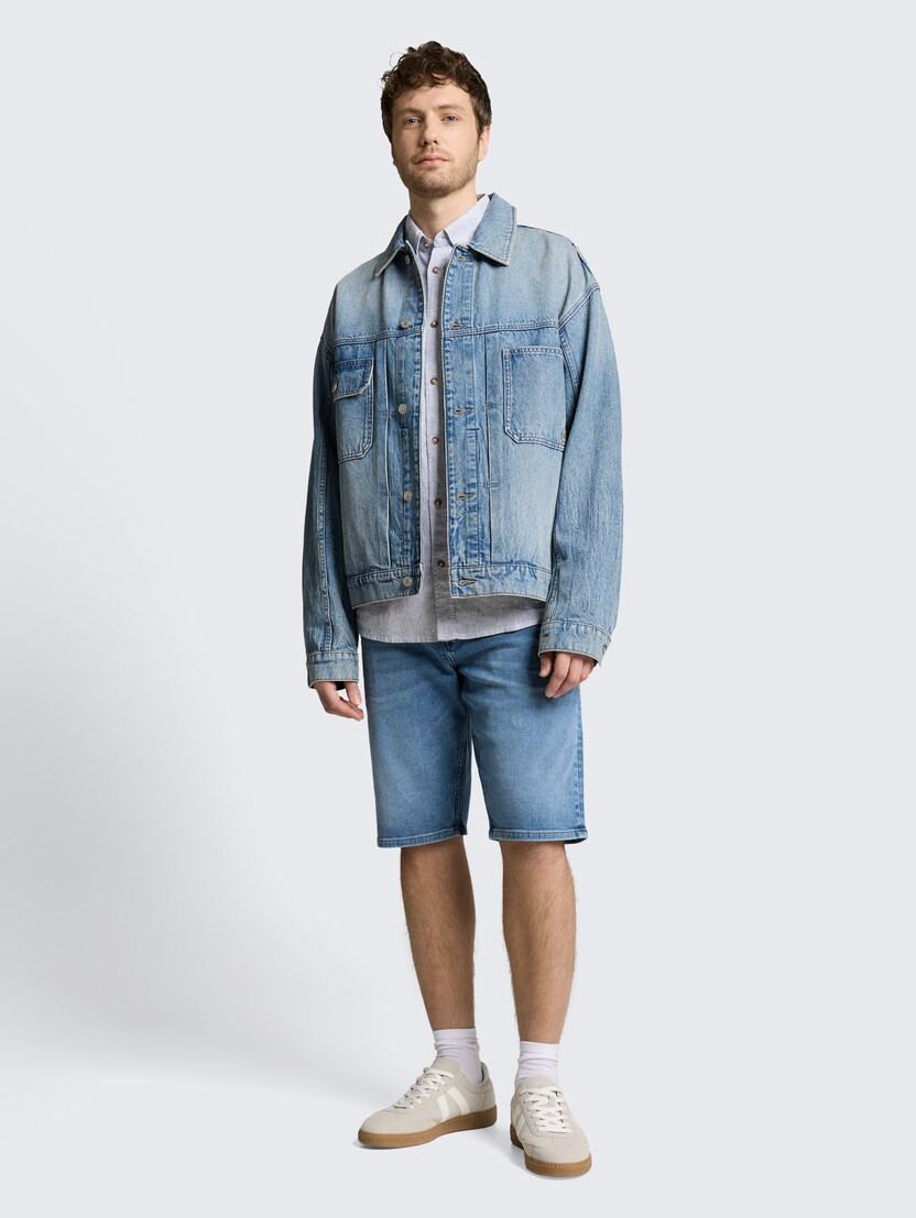 Josh kratke jeans hlače regular kroja - Plava_3915726