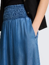 Suknja od tencel tkanine - Plava_1608851