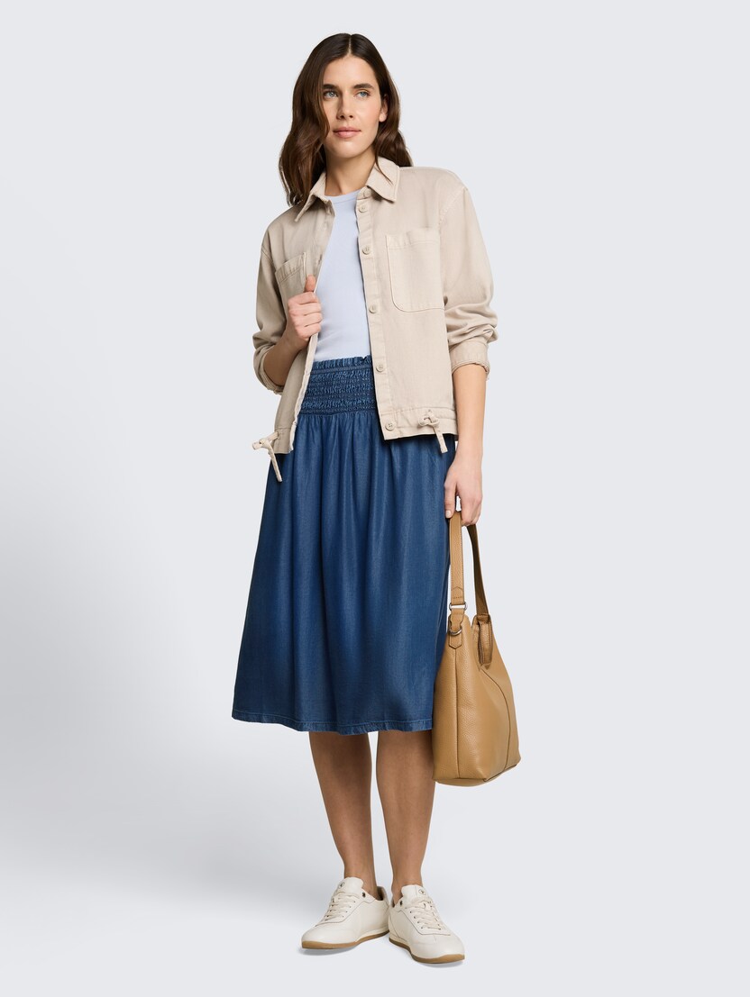 Suknja od tencel tkanine - Uzorak-višebojna-1051269-10134-14
