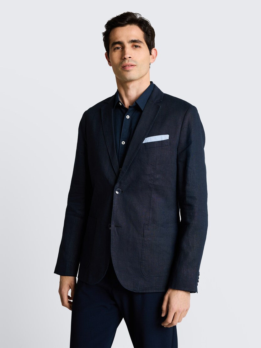 Laneni blazer - Modra_2313546