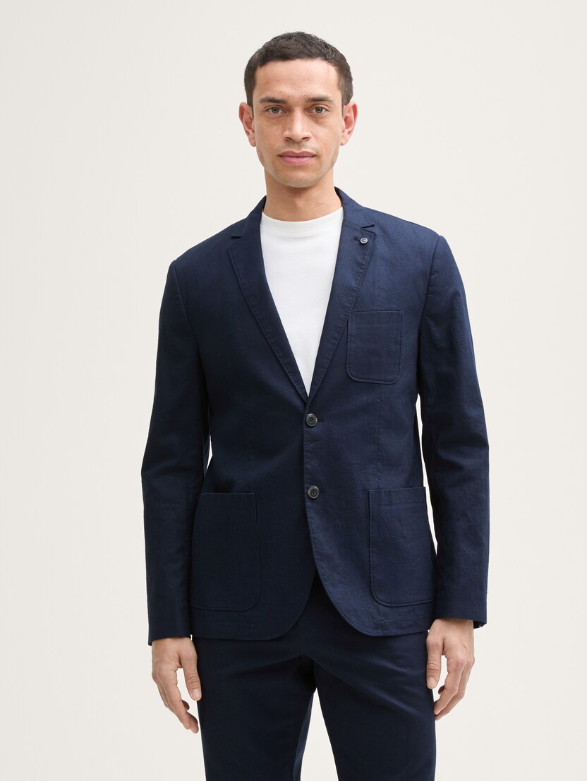  Sacou din in - Albastru-1045065-10668-16