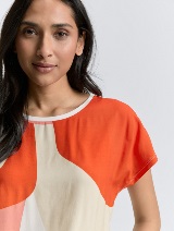 Majica od mješavine materijala - Uzorak/višebojna_7405244