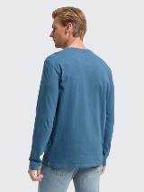 Majica sa Henley izrezom - Plava_1154170