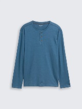 Majica sa Henley izrezom - Plava_1154170