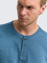 Majica sa Henley izrezom - Plava_1154170