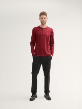 Tricou Henley - Roşu_8021447