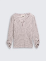 Majica s Henley izrezom - Uzorak/višebojna_9152294