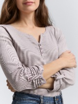 Majica s Henley izrezom - Uzorak/višebojna_9152294