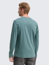 Majica sa Henley izrezom - Zelena_5634871