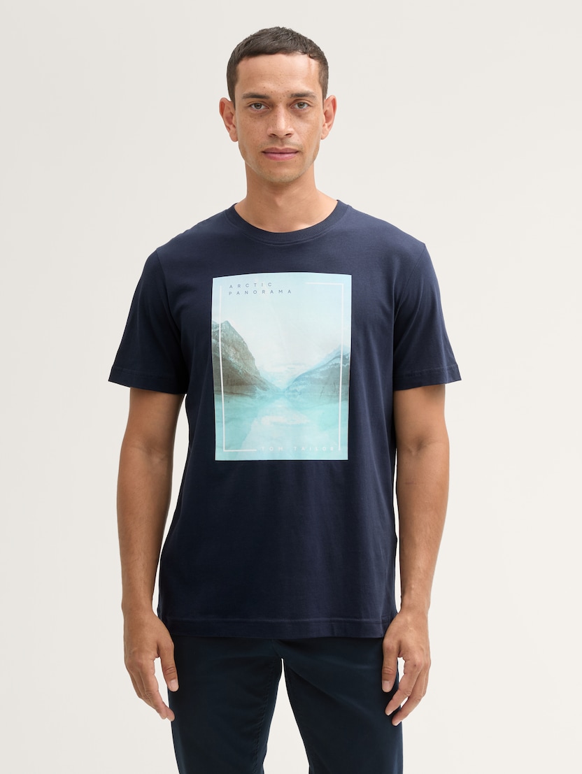  Tricou cu imprimeu - Albastru-1043994-10668-16