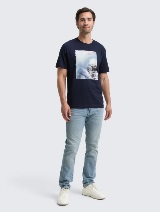 Tricou cu imprimeu - Albastru_2559015