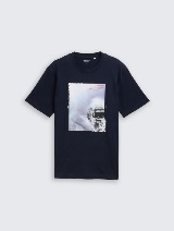 Tricou cu imprimeu - Albastru_2559015