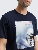 Tricou cu imprimeu - Albastru_2559015