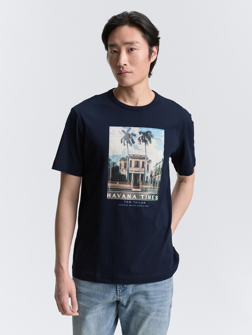 Tricou cu imprimeu - Albastru