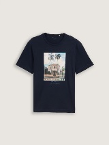 Tricou cu imprimeu - Albastru_2633187