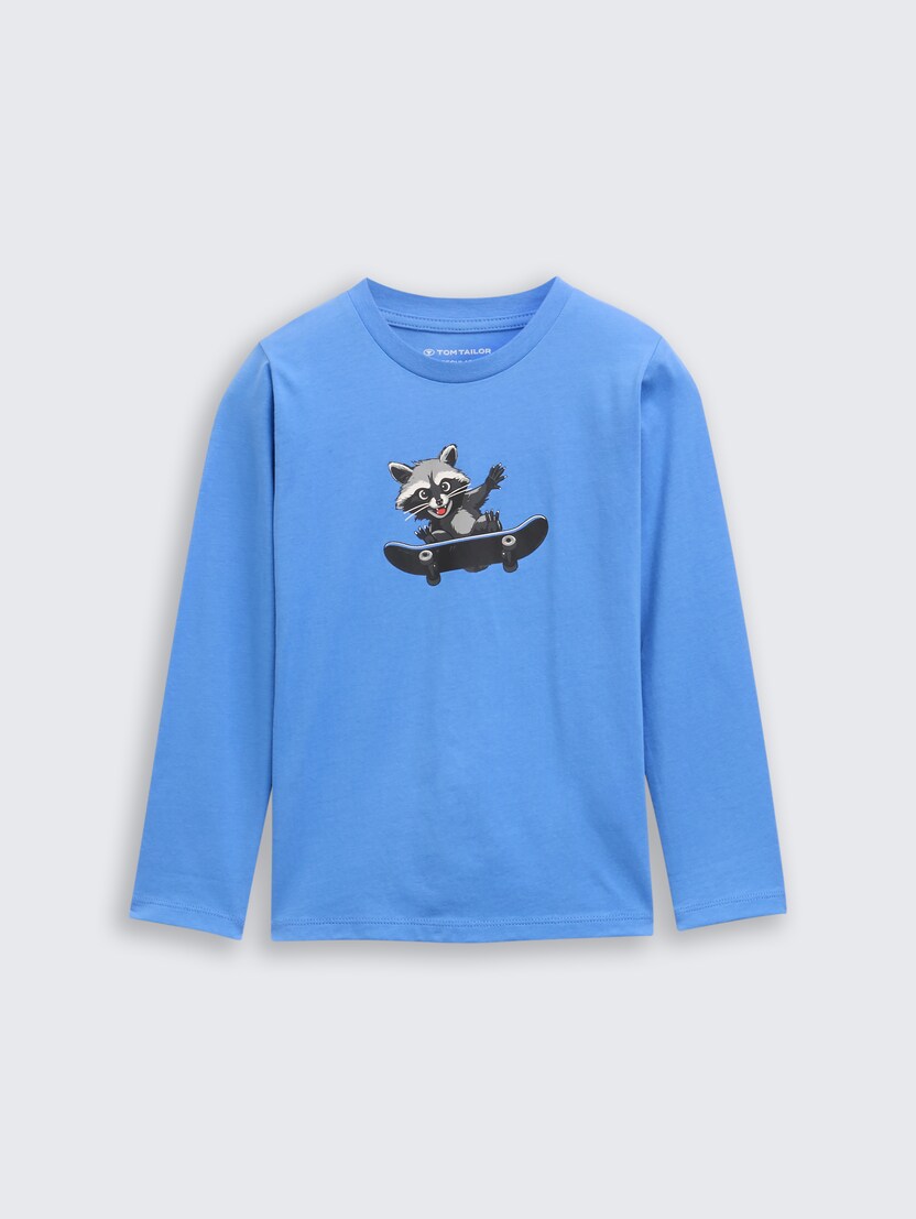 Majica s potiskom - Modra_591164