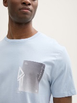 Tricou cu imprimeu - Albastru_9461937