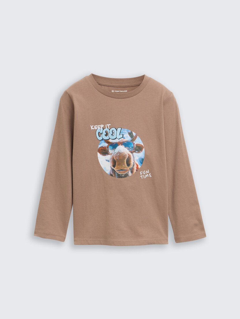 Majica s potiskom - Rjava_5616236