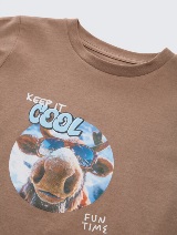 Majica sa printom - Smeđa_5616236