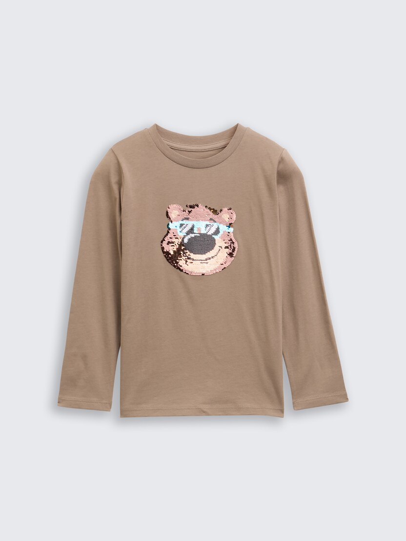 Majica s potiskom - Rjava_7017345