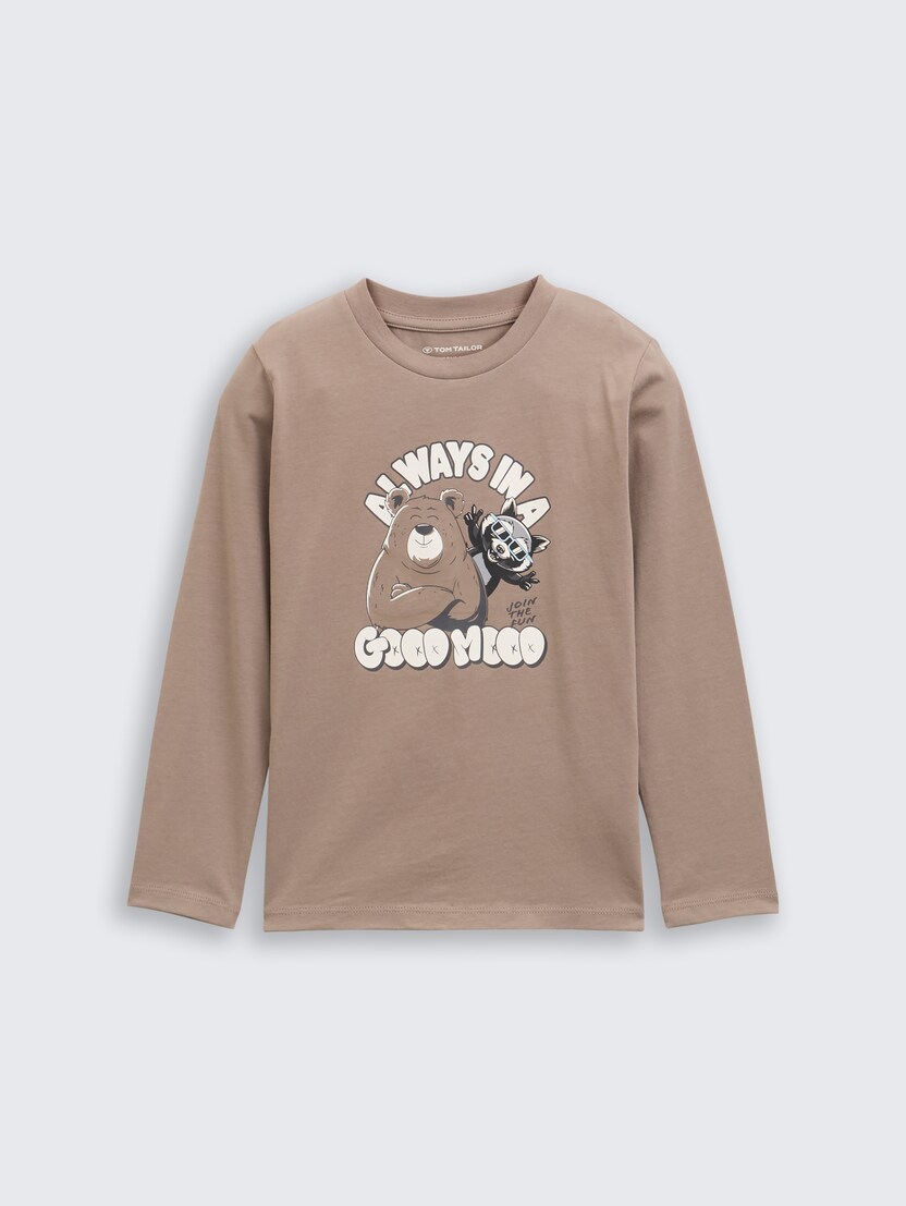 Majica s potiskom - Rjava_8942936