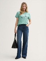 Tricou cu imprimeu - Verde_3373557