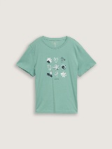 Tricou cu imprimeu - Verde_3373557