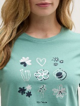 Tricou cu imprimeu - Verde_3373557