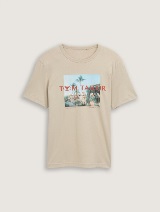 Tricou cu imprimeu - Bej_5859735