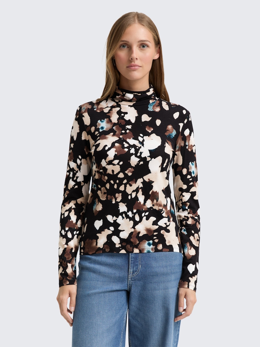 Majica sa rol-kragnom - Uzorak/višebojna_9741061