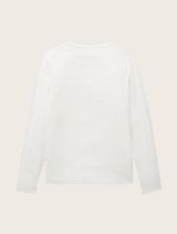 Majica dugih rukava s printom na prednjoj strani - Bijela_8584668