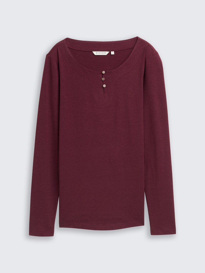 Majica sa  detaljem u vidu dugmića - Crvena