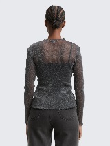 Mrežasta majica - Siva_3497554