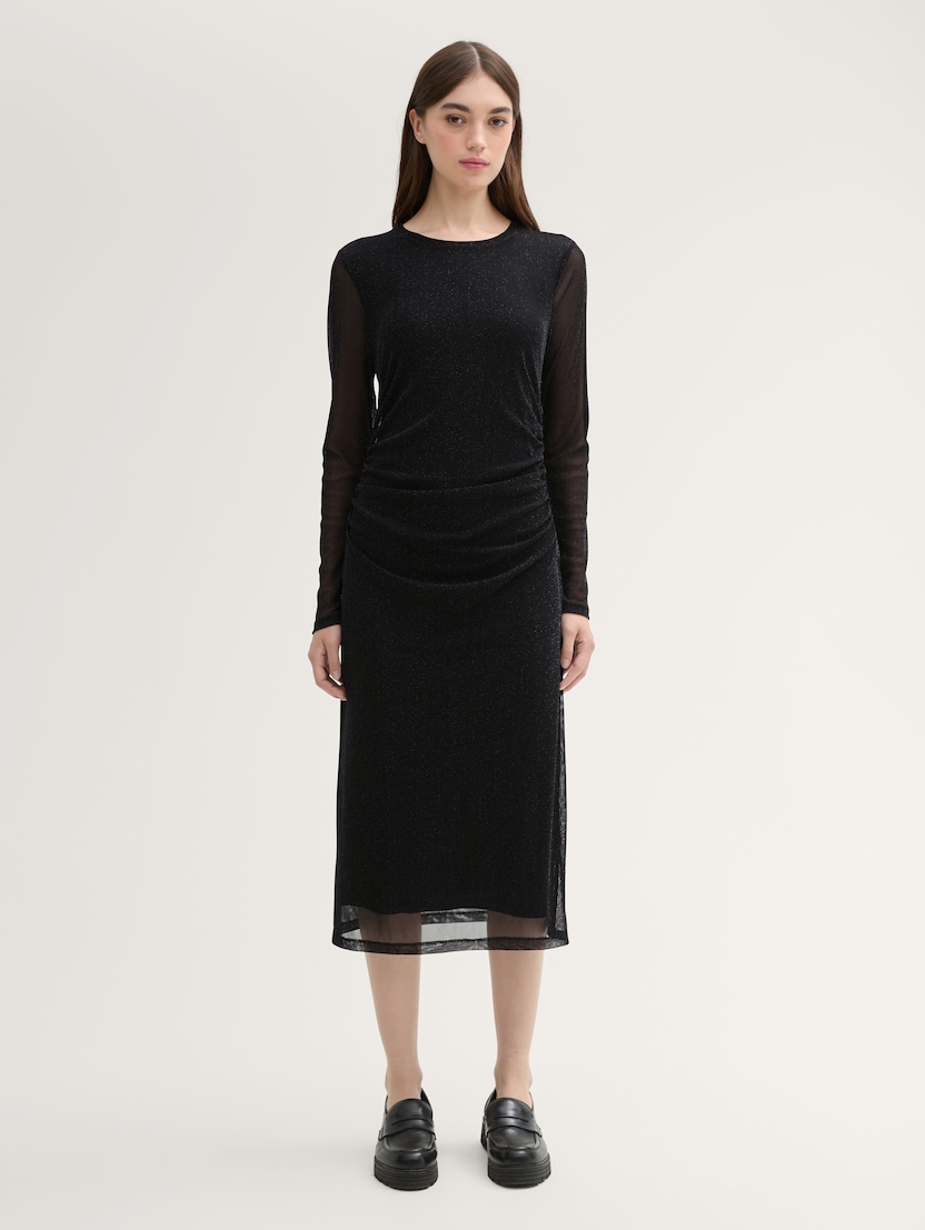  Mrežasta obleka - Črna-1044193-36624