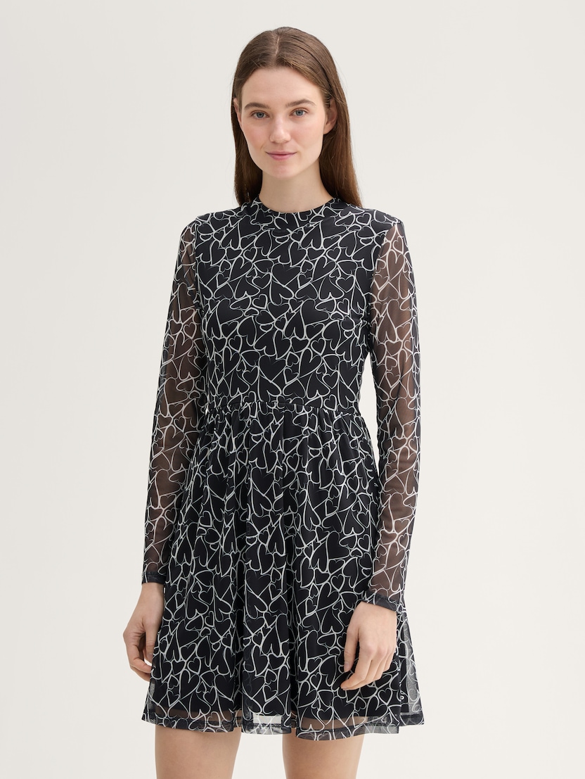  Mrežasta obleka - Vzorec/večbarvna-1044213-36534