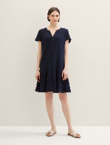 Haljina od muslin tkanine - Plava_5514699