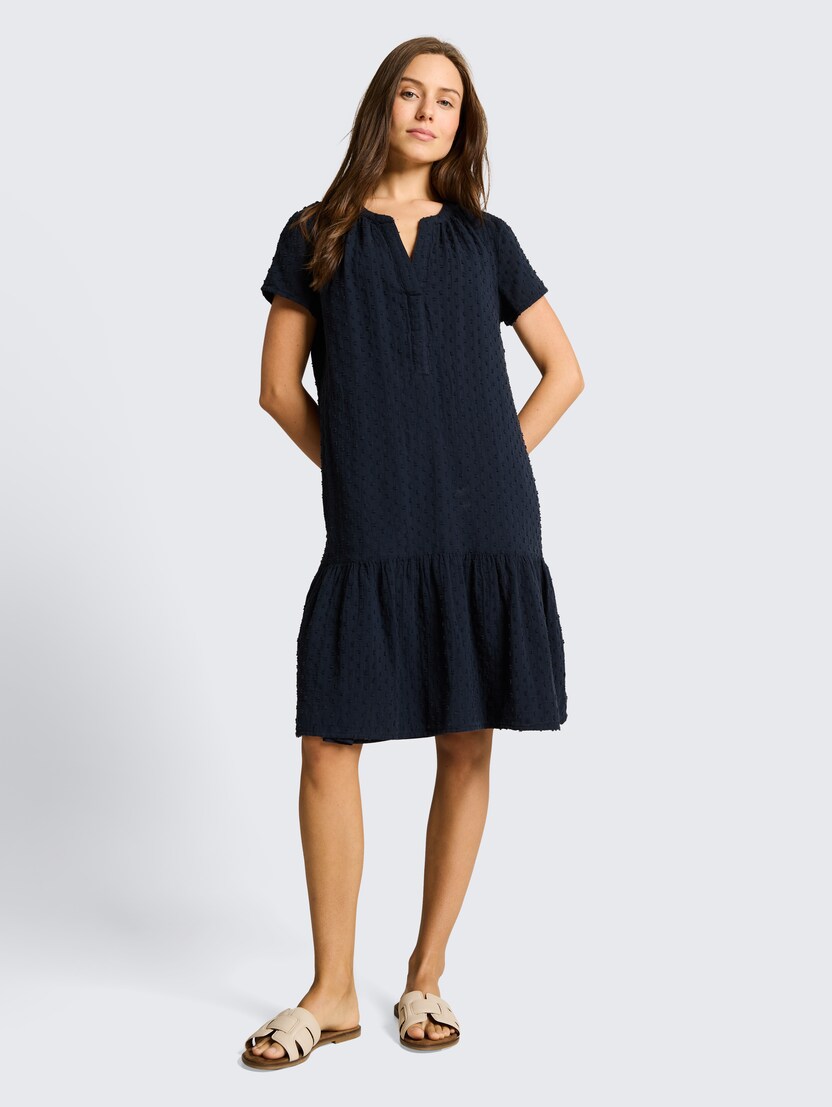 Haljina od muslin tkanine - Plava_5837924