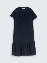 Haljina od muslin tkanine - Plava_5837924
