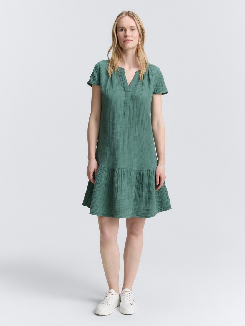  Rochie din muselină - Verde-1041506-10697-16