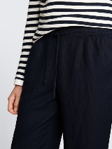 Lanene loose fit hlače - Plava_4840790