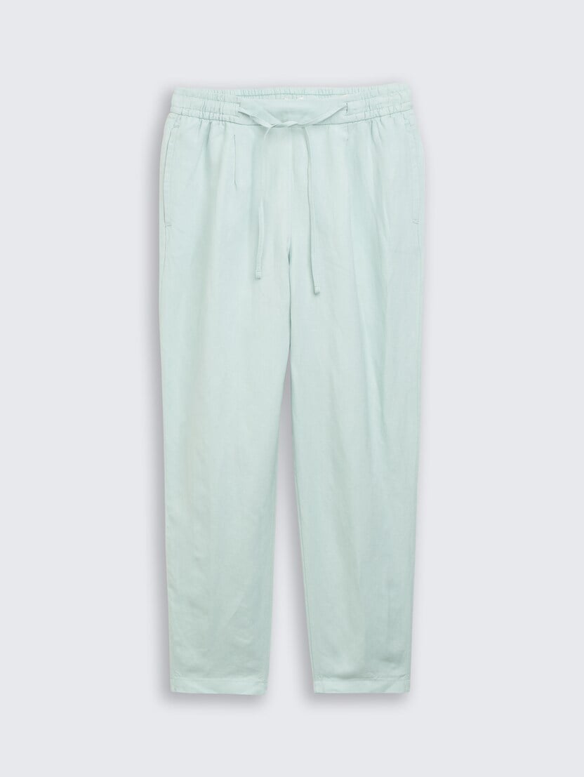 Lanene loose fit hlače - Plava_6648635