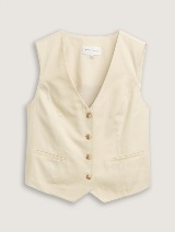Vestă cambrată - Bej_3450491