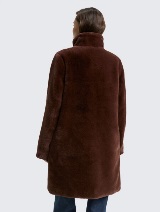 Kaput sa veštačkim krznom - Smeđa_955013