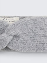 Pletena traka za glavu sa čvorom - Siva_1979742