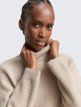 Pleteni pulover - Bež_5613083